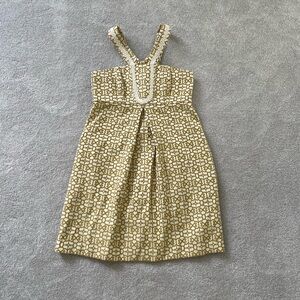 Lilly Pulitzer Gold and White Mini Dress